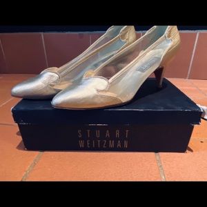 Gold Stuart Weitzman shoe